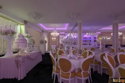 Interior design wedding restaurant reception project 