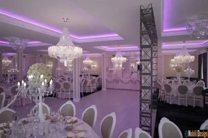 Interior design wedding restaurant reception project 