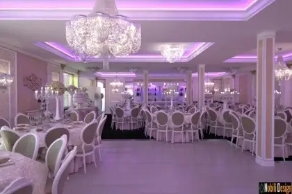 Interior design wedding restaurant reception project 