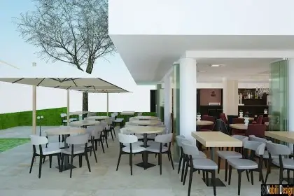 Interior design terrace restaurant project 