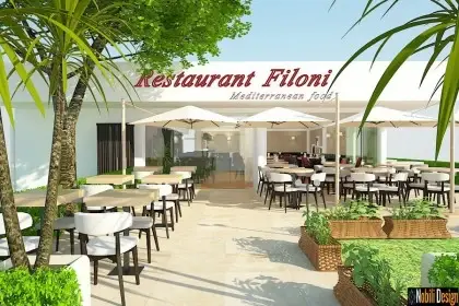 Interior design terrace restaurant project 