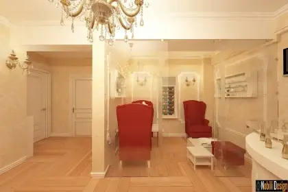 Elegant beauty salon interior design project 