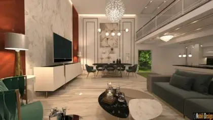 Interior design concept modern luxury home | Contemporary interior design.