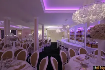 Interior design wedding restaurant reception project in London