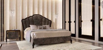 Modern bedroom upholstered bed Ocean 8003 Bedside 8011 (2)