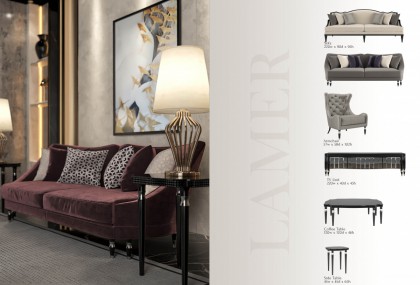 Lamer collection living room furniture set