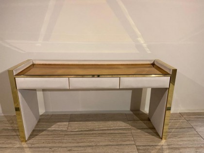 Luxury Gold Brass Dressing Table With Drawers - Signature