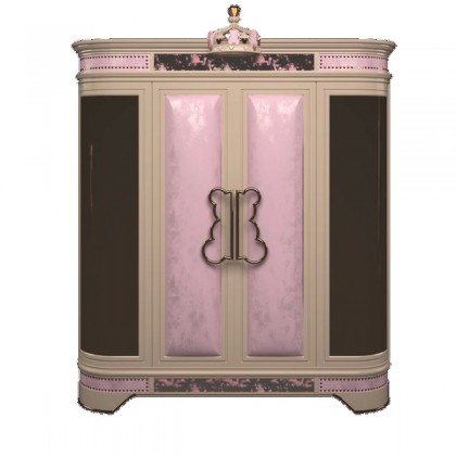 High End Luxury Rose Lacquered Wardrobe - Magical