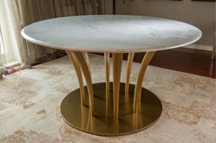 High End Round Marble Dining Table - Tuscany