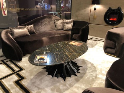 Exclusive Spider Pedestal Marble Coffee Table - Gattopardo