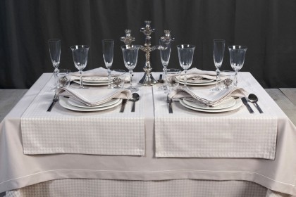 Damask fabric for restaurant table linen Elegant 01