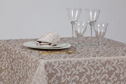 Damask fabric for hotel table linen Rostow 0