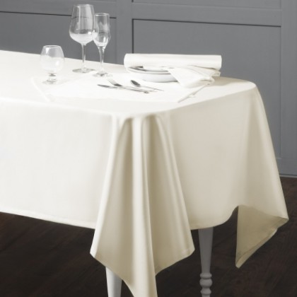 Teflon fabric for restaurant table linen monica ivoire