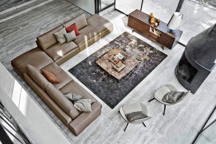 Sofa leather living eclectico