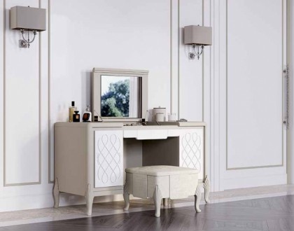 Vanity Desk with Ottoman