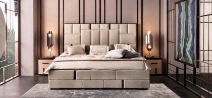 Exence bed upholstered