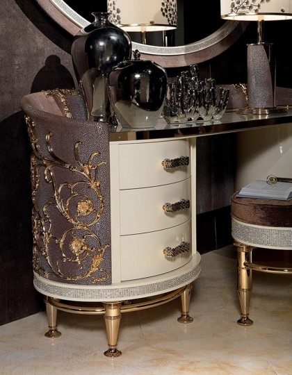 ART. LM003  DRESSING TABLE WITH LEATHER-LILIUM COLLECTION