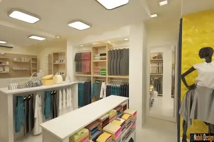 Interior design clothes shop