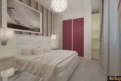 Contemporary indoor design hotel room concept