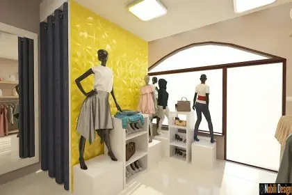 Interior design clothes shop