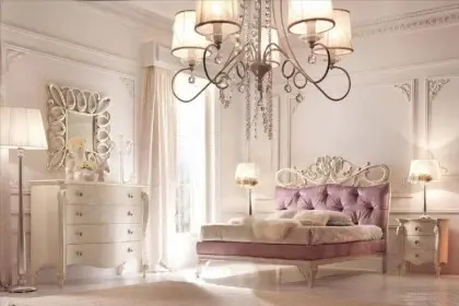 Classic luxury white bedroom furniture Charlotte Collection