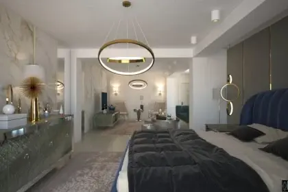 Interior design portfolio of modern luxury villa in Rome