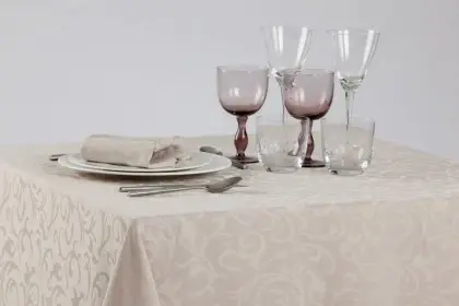 Damask textile for restaurant table linen Ipanema Collection