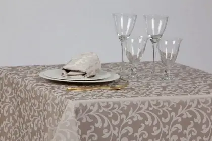 Damask Fabric for Restaurant Table Cloth Rostow Collection